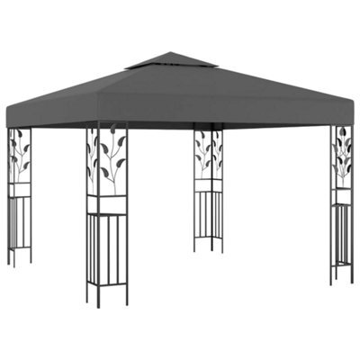 Walplus Gazebo Outdoor Beach Party Festival Camping Tent Canopy Wedding Marquee Awning3X3 M Anthracite - image 1