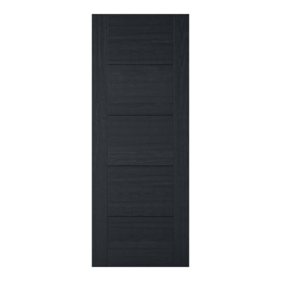 Lpd Vancouver Unglazed Modern Black Internal Chipboard Fire Door, (H)1981mm (W)762mm (T)44mm