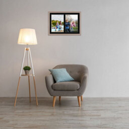 AK Frames 20X14 Rose Gold Modern Multi Photo Frame With Black Mount - Holds 2 Apertures (2X) A4 Photos - thumbnail 3