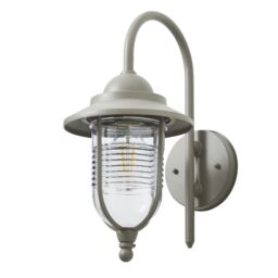 Zinc Dublin Fixed Matt Grey Mains-Powered Led Outdoor Lantern On/off Wall Light (Dia)18Cm - thumbnail 4
