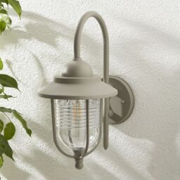 Zinc Dublin Fixed Matt Grey Mains-Powered Led Outdoor Lantern On/off Wall Light (Dia)18Cm - thumbnail 2