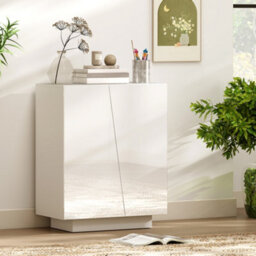 Homcom High Gloss Storage Cabinet For Bedroom Living Room Dining Room White - thumbnail 9