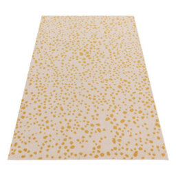 Yellow Dotted Modern Rug Easy To Clean Dining Room-120Cm X 170Cm - thumbnail 4