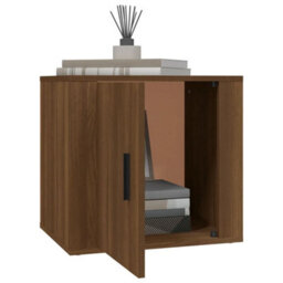 Berkfield Bedside Cabinets 2 Pcs Brown Oak 50X39X47 Cm - thumbnail 4