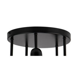 Cosylyte Broome Bathroom 5 Light Modern Opal Glass Ceiling Light - Matt Black - thumbnail 7