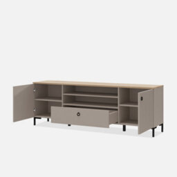 Heze Furniture Bella Modern Loft Style 2 Door Tv Unit - thumbnail 3