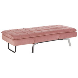 Beliani Chaise Longue Loiret Velvet Pink - thumbnail 7