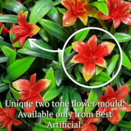 Best Artificial 28Cm Orange Lily Hanging Basket Flower Topiary Ball - Suitable For Outdoor Use - Weather & Fade Resistant - thumbnail 6