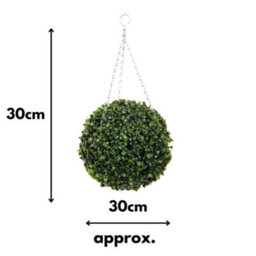 Marco Paul Boxwood Ball 30Cm Artificial Garden Hanging Baskets Floral Decoration - thumbnail 3