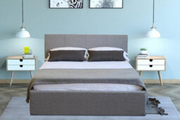 Home Treats Side Lift Ottoman Bed Frame Double Storage Bed With Mattress - thumbnail 4