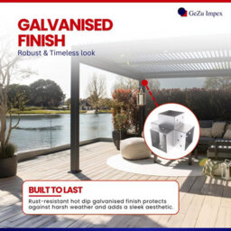 Gezu Impex Heavy Duty Hot Dip Galvanised Post Connector X Shape - Pergola 4 Way Corner Connector - 121 X 121 mm (Pack Of 4) - thumbnail 4
