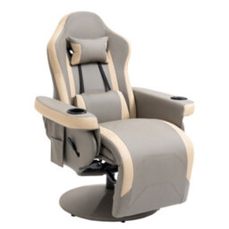 Homcom Manual Recliner Armchair Pu Sofa Chair W/ Footrest & 135 Reclining - thumbnail 2