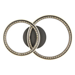 Luminosa Lighting Luminosa Alaina Twin Ring Integrated Led Semi Flush Ceiling Light Grey Matt 2X Led Dimmable 2700-6000K - thumbnail 3