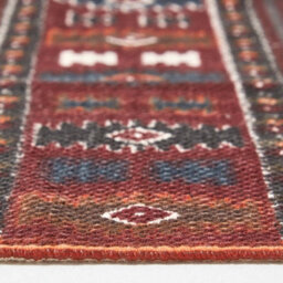 Homescapes Cotton Kilim Printed Rug Terracotta,black And Brown Design,66 X 200 Cm - thumbnail 4