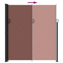 Walplus Retractable Side Awning Garden Sun Shade Canopy Gazebo For Back Door, Porch, Patio Brown 220X600 Cm - thumbnail 5