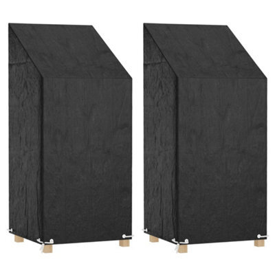 Vidaxl Garden Chair Covers 2 Pcs 8 Eyelets 65X65X110/150 Cm Polyethylene Garden Chair Covers - image 1