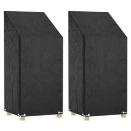 Vidaxl Garden Chair Covers 2 Pcs 8 Eyelets 65X65X110/150 Cm Polyethylene Garden Chair Covers - thumbnail 1