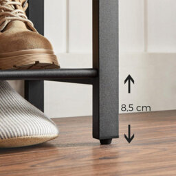 Songmics Shoe Rack, Shoe Organiser With 3 Mesh Shelves, For Hallway, Living Room, Bedroom, Simple Structure, Stable, Industrial - thumbnail 4