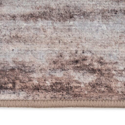 Loomed Beige Brown Tonal Abstract Contemporary Machine Washable Area Rug 80Cm X 300Cm - thumbnail 3