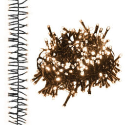 Berkfield Led Cluster String With 400 Leds Warm White 7.4 M Pvc - thumbnail 2