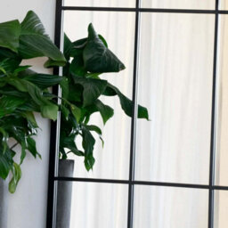 Jōbū Jobu Home - Tomi - Full Length Black Metal Arched Lattice Window Mirror - 200Cm X 120Cm - thumbnail 3