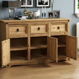 Lassic Vida Designs Corona 3 Door 3 Drawer Sideboard Storage Cabinet Cupboard - thumbnail 6