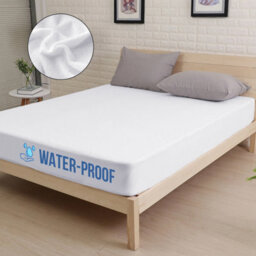 Ameha Waterproof Terry Mattress Protector Non-Noisy, Absorbent & Hypoallergenic Elasticated Cover 30Cm Deep Super King 180X200Cm - thumbnail 4