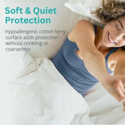 Ameha Waterproof Terry Mattress Protector Non-Noisy, Absorbent & Hypoallergenic Elasticated Cover 30Cm Deep Super King 180X200Cm - thumbnail 9
