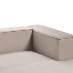 Beliani Corner Sofa 3 Seater Vernon Velvet Taupe Left Hand - thumbnail 8