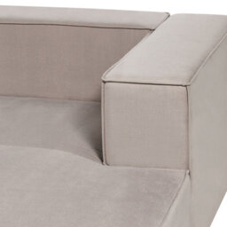 Beliani Corner Sofa 3 Seater Vernon Velvet Taupe Left Hand - thumbnail 7