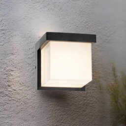 CGC Lighting Cgc Outdoor Outside Security Wall Light Black Cube Led Integrated Led Ip65 Porch Garden - thumbnail 1