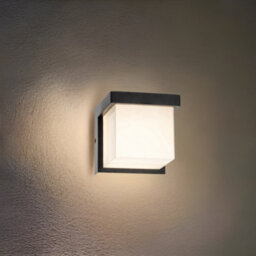 CGC Lighting Cgc Outdoor Outside Security Wall Light Black Cube Led Integrated Led Ip65 Porch Garden - thumbnail 4