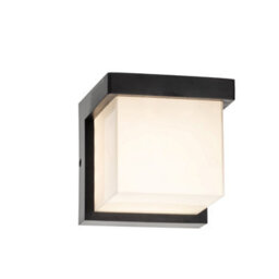 CGC Lighting Cgc Outdoor Outside Security Wall Light Black Cube Led Integrated Led Ip65 Porch Garden - thumbnail 6