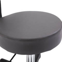 Homcom Beautician's Adjustable Swivel Salon Chair Padded Seat Back 5 Wheels Grey - thumbnail 9