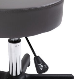 Homcom Beautician's Adjustable Swivel Salon Chair Padded Seat Back 5 Wheels Grey - thumbnail 8