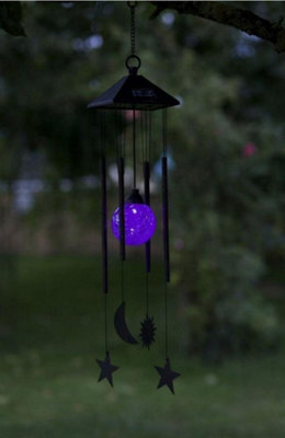 Smart Garden Solar Garden Patio Light Windchime Sun Moon Colour Changing - image 1