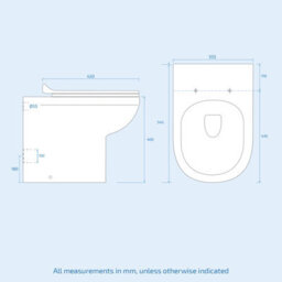 Nes Home Matte Grey 500mm Freestanding Vanity Wc Unit & Round Toilet - thumbnail 4