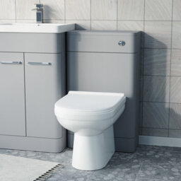 Nes Home Matte Grey 500mm Freestanding Vanity Wc Unit & Round Toilet - thumbnail 2