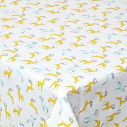 Homescapes Majestic Stag 100% Cotton Round Grey Christmas Tablecloth 178 Cm - thumbnail 3