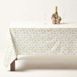 Homescapes Majestic Stag 100% Cotton Round Grey Christmas Tablecloth 178 Cm - thumbnail 2