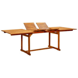Berkfield Garden Dining Table (160-240)X100X75 Cm Solid Acacia Wood - thumbnail 1