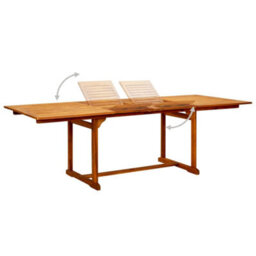 Berkfield Garden Dining Table (160-240)X100X75 Cm Solid Acacia Wood - thumbnail 3