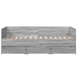 Berkfield Daybed With Drawers Without Mattress Grey Sonoma 75X190 Cm Small Single - thumbnail 4