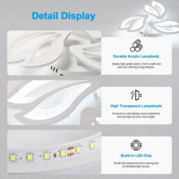 40W Modern Led Ceiling Light 3-Lights Chandelier Living Room Pendant Lamp Bedroom - thumbnail 4