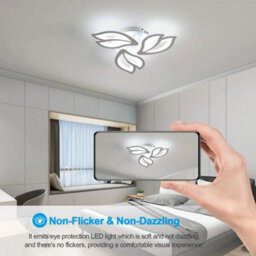 40W Modern Led Ceiling Light 3-Lights Chandelier Living Room Pendant Lamp Bedroom - thumbnail 3