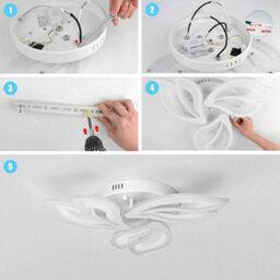 40W Modern Led Ceiling Light 3-Lights Chandelier Living Room Pendant Lamp Bedroom - thumbnail 5