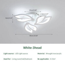 40W Modern Led Ceiling Light 3-Lights Chandelier Living Room Pendant Lamp Bedroom - thumbnail 2