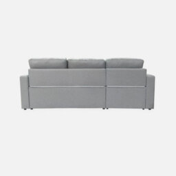 Sweeek. 3-Seater Reversible Corner Sofa Bed With Storage Convertible Smile Light Grey 213.5X136.5X83 Cm - thumbnail 9