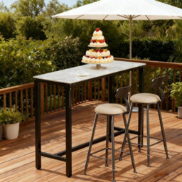 Bar Table Tall 105Cm Tall Cocktail Pub Table For Dining Coffee Apartment Balcony - thumbnail 5