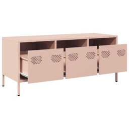Berkfield Industrial Tv Cabinet Pink 101.5X39X43.5 Cm Cold-Rolled Steel - thumbnail 5